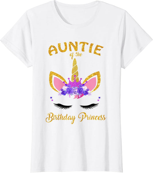 Aunt of The Birthday Princess Unicorn Birthday Girl Auntie