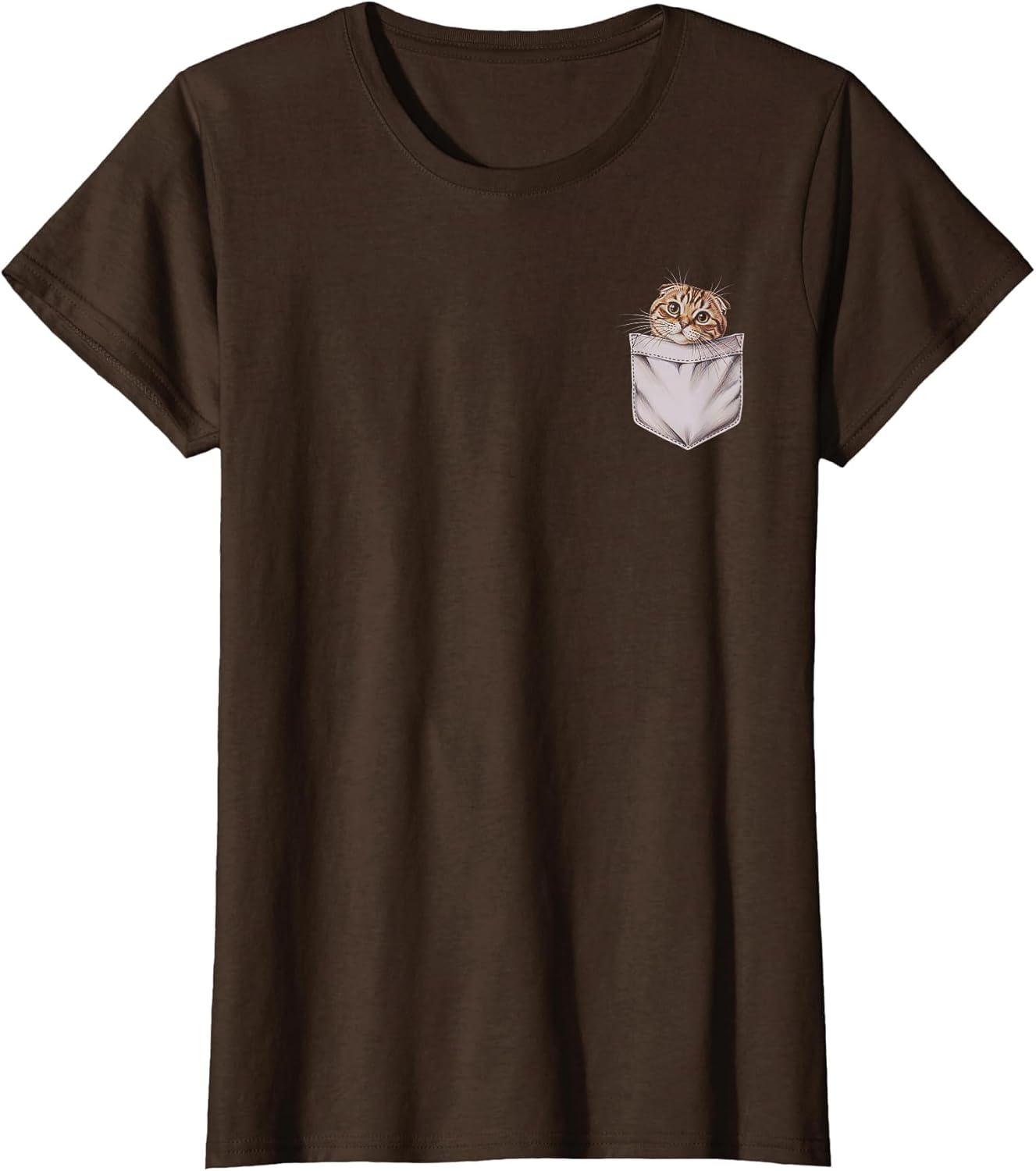 Pocket Peeking Scottish Fold Cat Drawing Art Design