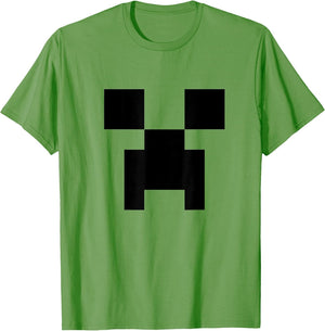 Minecraft Minimalist Big Creeper Face Pixel