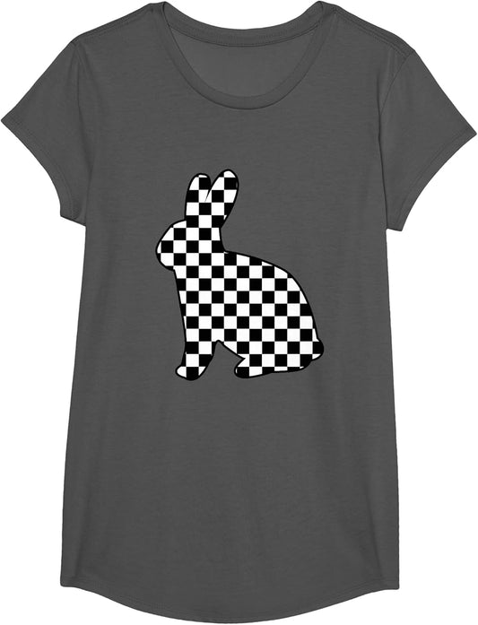 Checkered Bunny for Toddler Boys Girls Easter Rabbit Retro