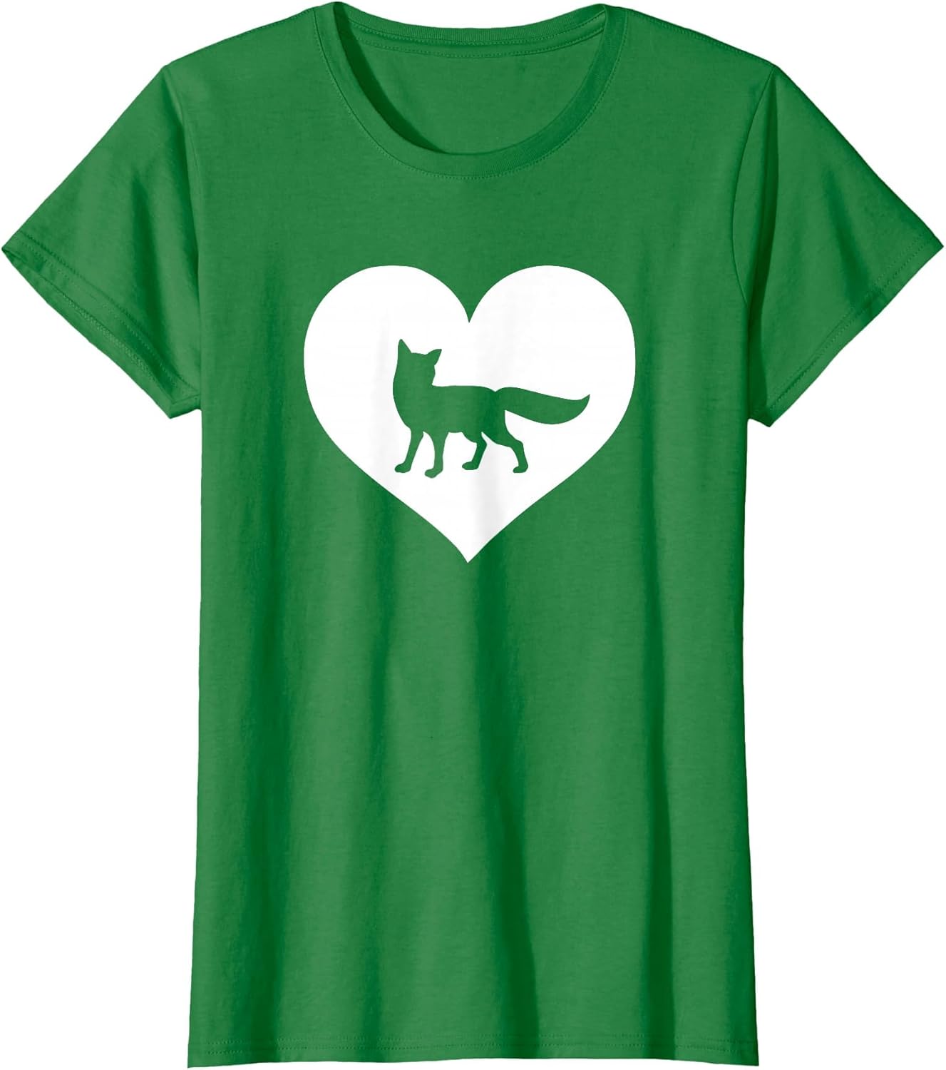 A Cute Purple or Pink Fox , Women, Kelly Green, Large