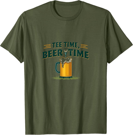 Time Beer Time Funny Golf Design