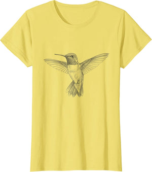 Vintage Hummingbird Drawing Art Design