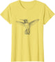 Vintage Hummingbird Drawing Art Design