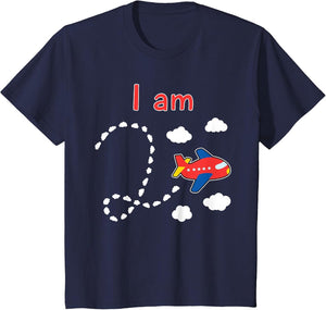 Cute Airplane I am (2 Year Old) 2 Years Birthday