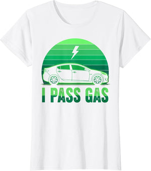 I Pass Gas Electric Car Funny EV Vehicle Sunset Green Energy