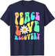 Groovy Peace Love Recovery Celebrate Sober I'm Clean AA NA , Men, Navy Blue, Medium