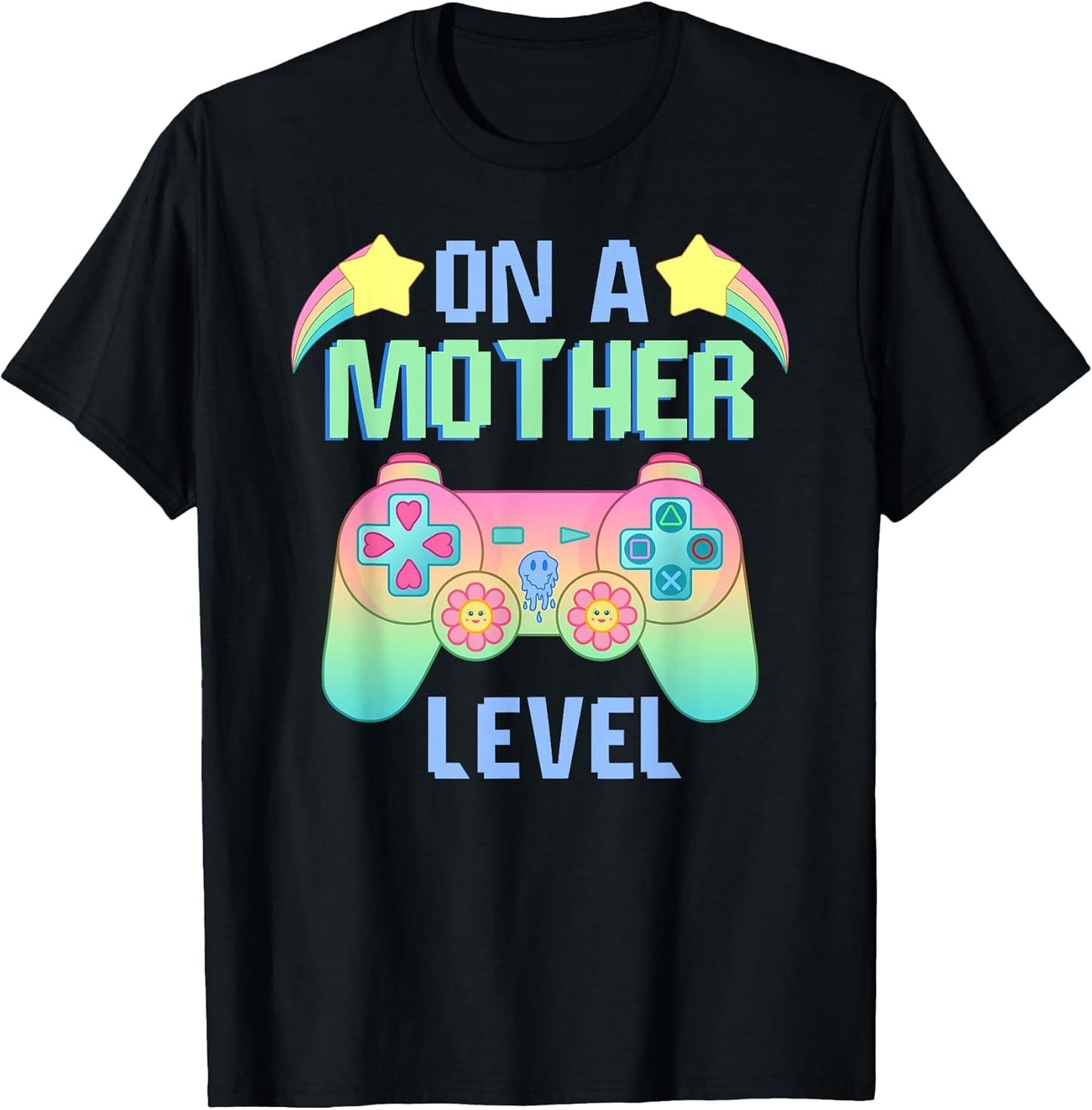 Funny Mothers Day On A Mother Level Gamer Mom Retro Gaming