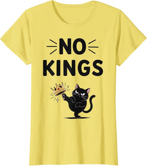 Black Cat No Kings Shirt Men Women No Kings