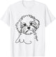 Line Art Dad Mom Dog - Maltipoo