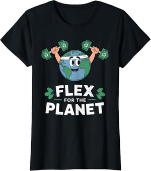 Flex for The Planet Funny Fitness Gym Eco-Friendly Earth Day
