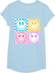 Retro Happy Smile Face Checkered Pattern Vibes Trendy Girls