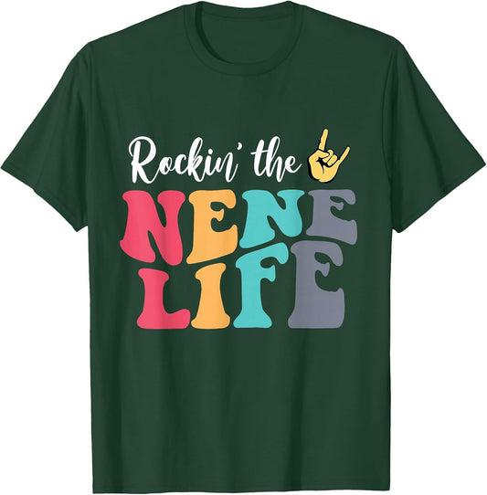 Retro Vintage Rockin' The Nene Life Birthday Mother's Day