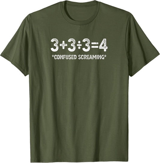 Funny Math Formula Confused Screaming Nerd Geek Math Humor