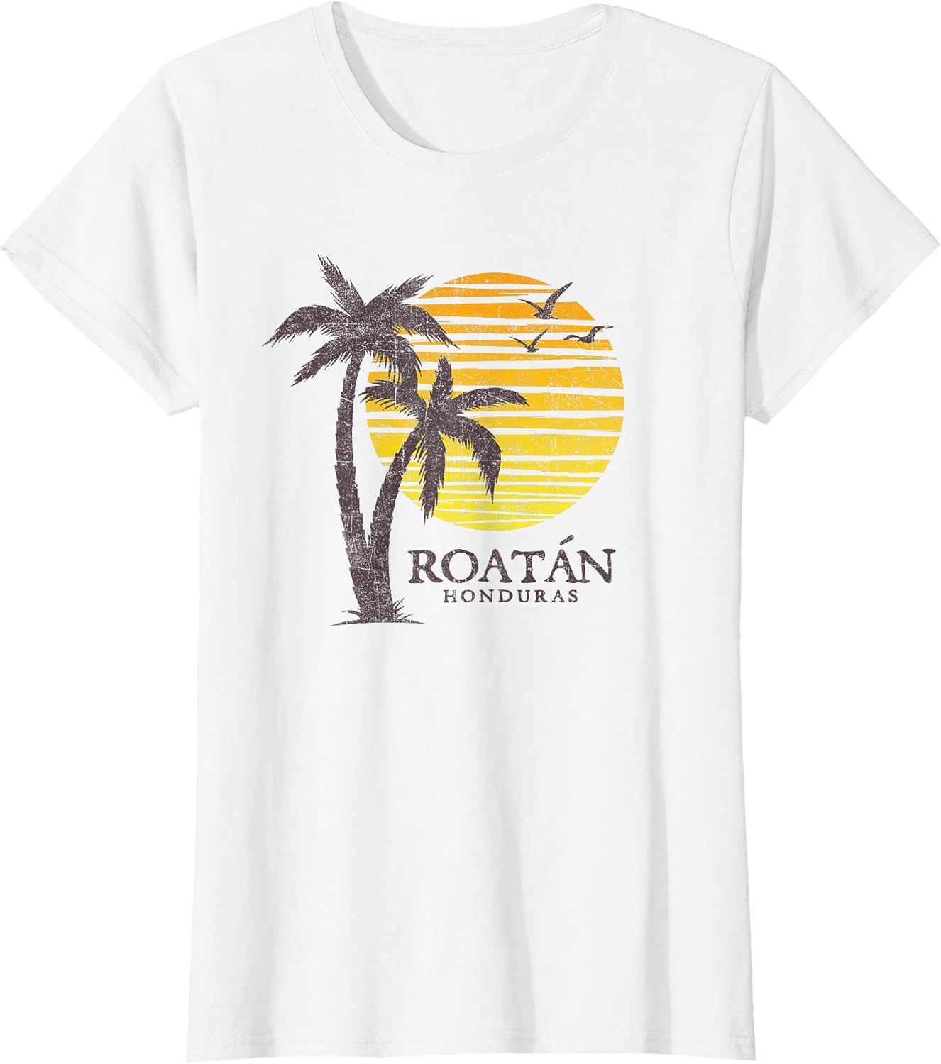 Vintage Roatan Honduras Beach Sunset Souvenir