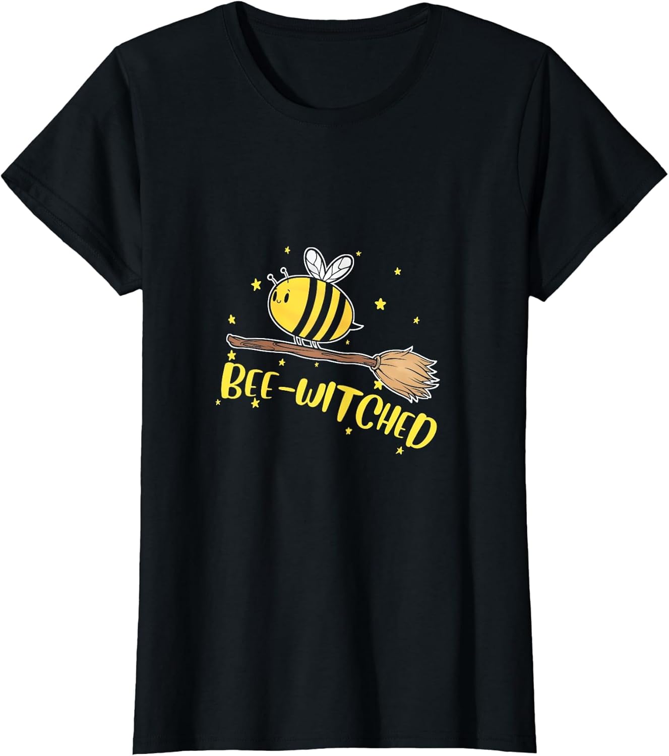 Bee Witched Halloween Scary Cute Funny Bee Witch Broomstick