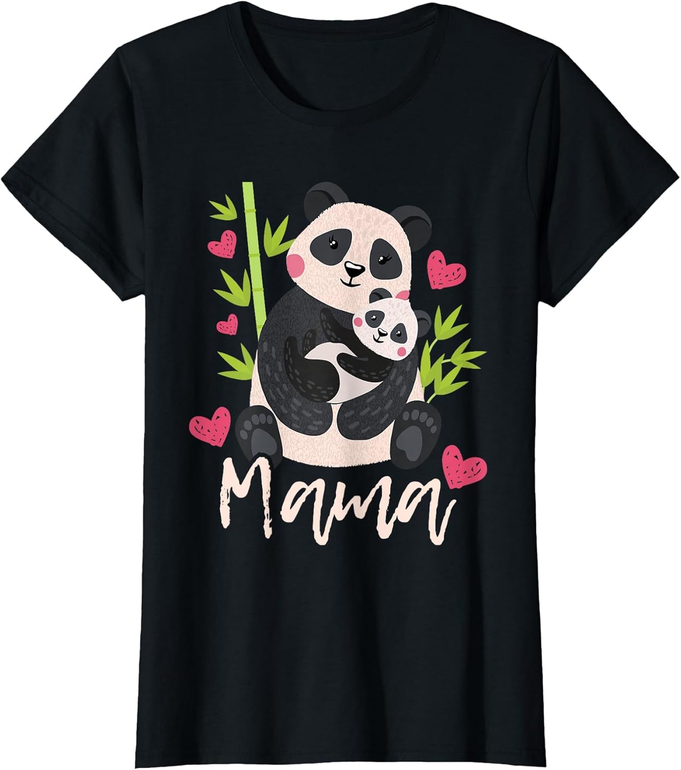 Cute Mama Panda with Baby Panda