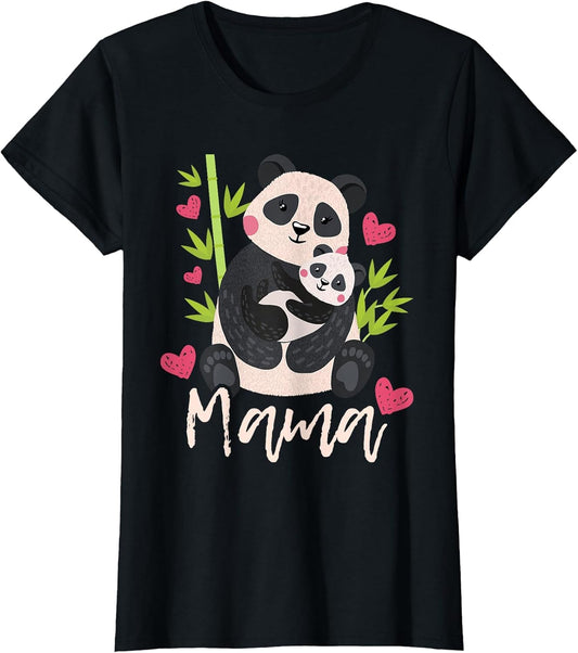 Cute Mama Panda with Baby Panda