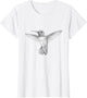 Vintage Hummingbird Drawing Art Design