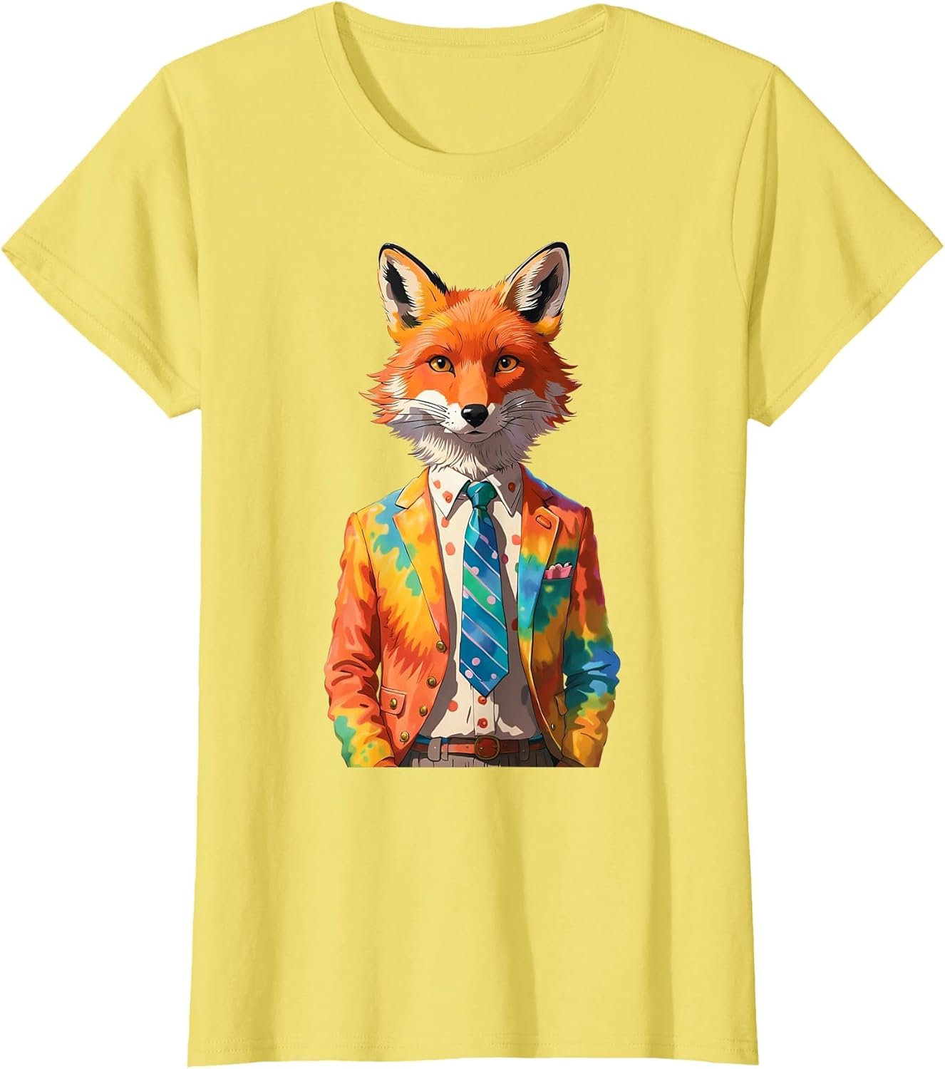 Mr. Fox in a tie dye Suit
