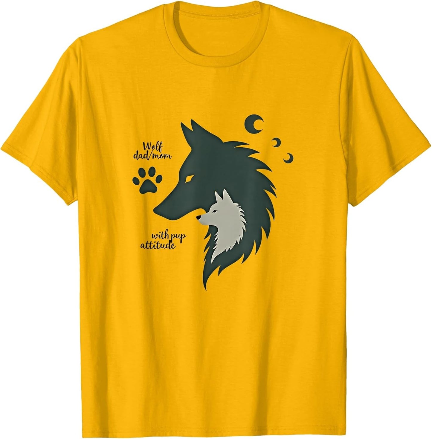 Wolf Parent and Pup Attitude Graphic Wilderness Shirt