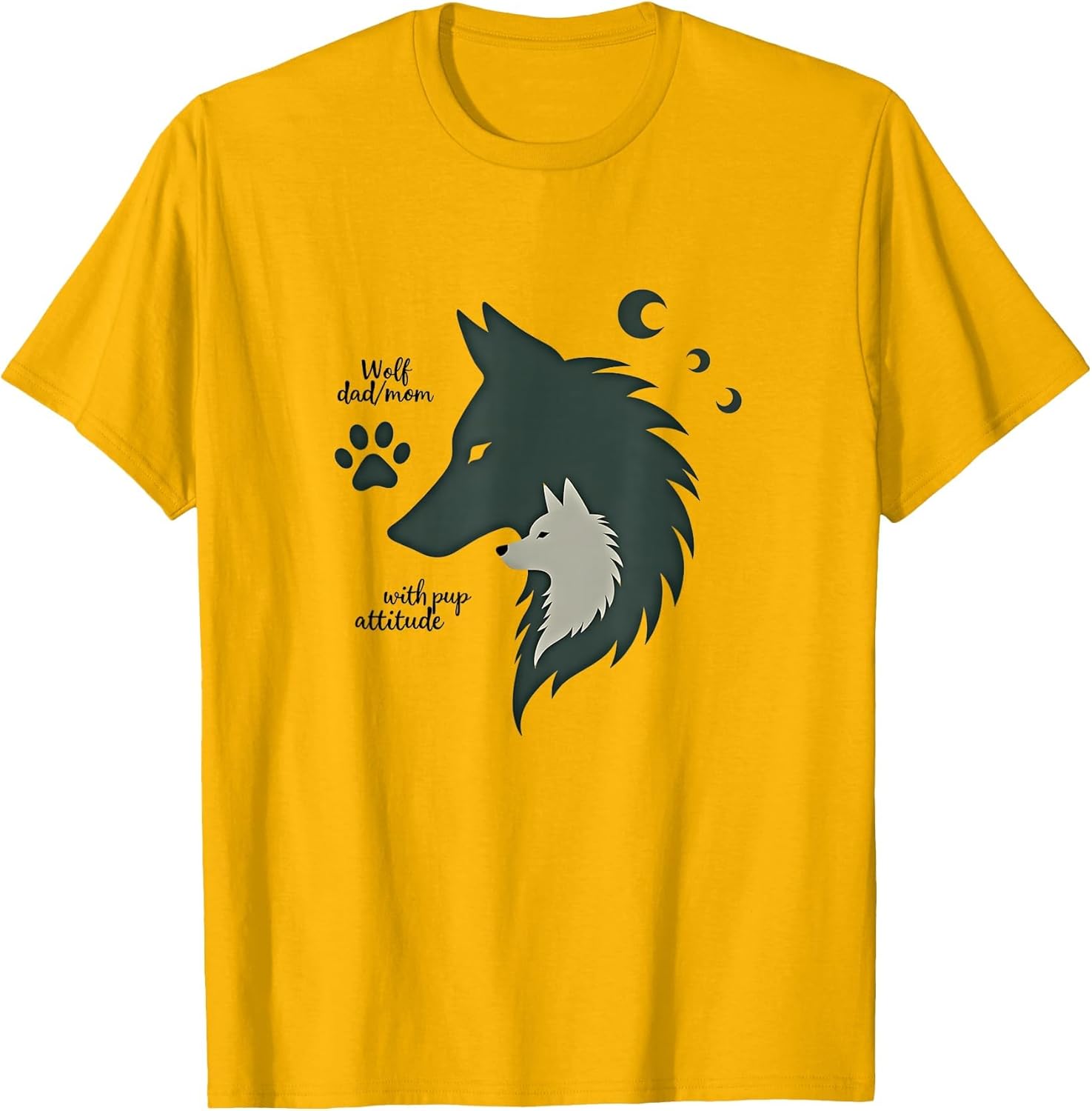 Wolf Parent and Pup Attitude Graphic Wilderness Shirt
