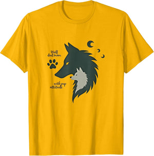 Wolf Parent and Pup Attitude Graphic Wilderness Shirt