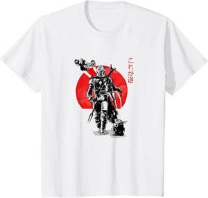Star Wars The Mandalorian The Child Red Sun Ink Portrait