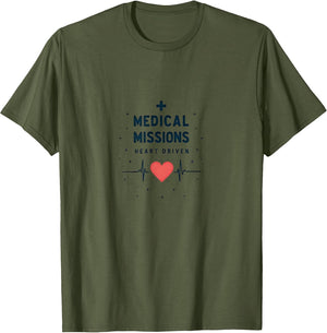 Medical Missions Heart Driven Nurse Design , Men, Olive Green, Medium