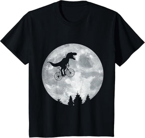 Dino Trex Riding Moon Bike Halloween Lunar Cycling