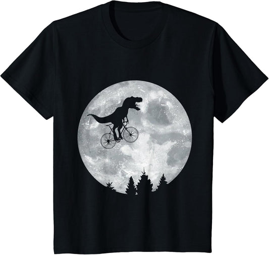 Dino Trex Riding Moon Bike Halloween Lunar Cycling