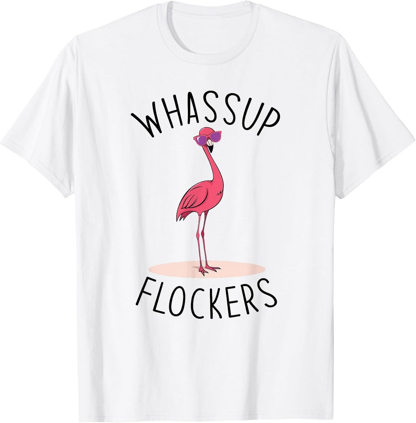 Whassup Flockers? Funny Vintage Pink Flamingo Sunglasses