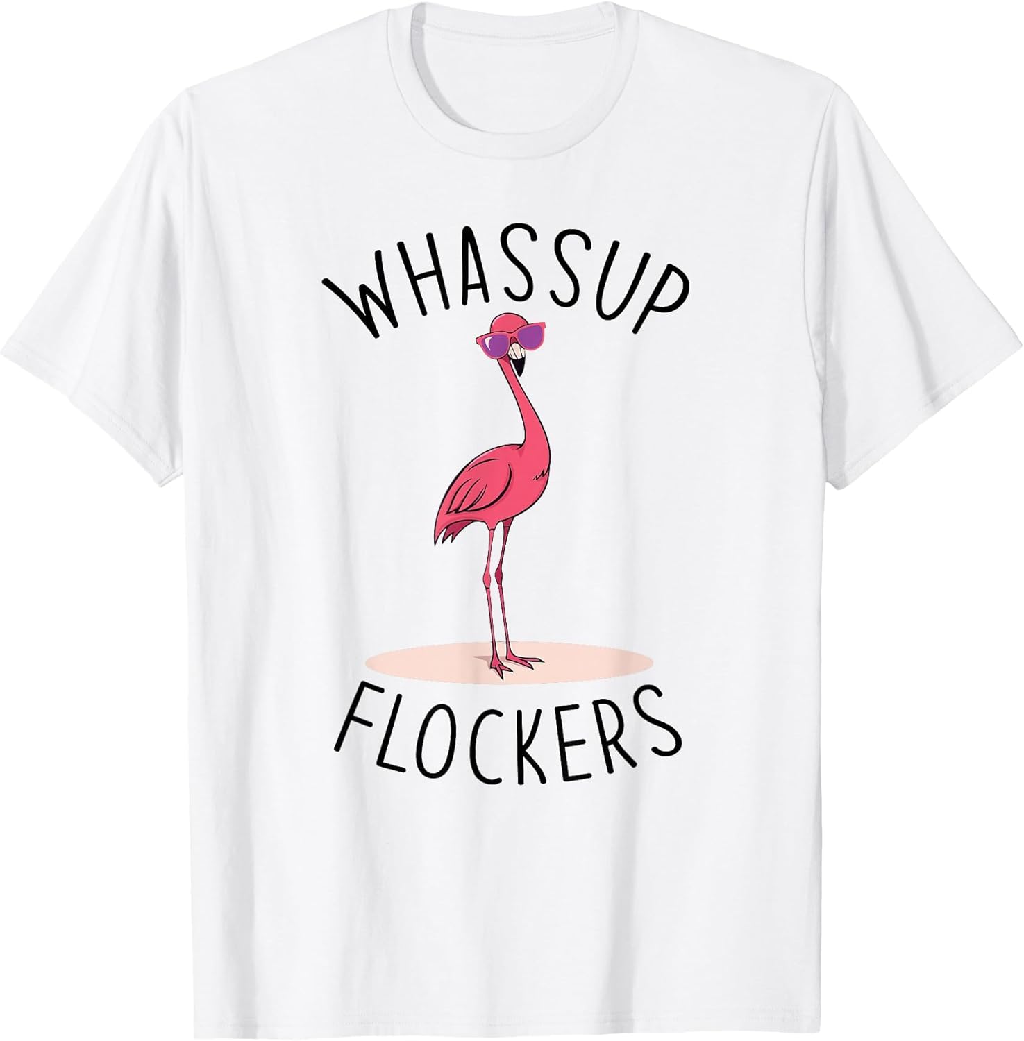 Whassup Flockers? Funny Vintage Pink Flamingo Sunglasses