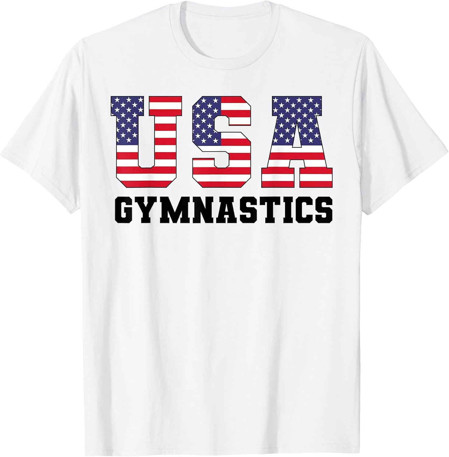 Gymnast Gymnastics USA American Flag 4th of July Girls Boys