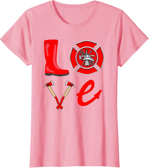 Love Firefighter Fireman Firefighting Fire Truck