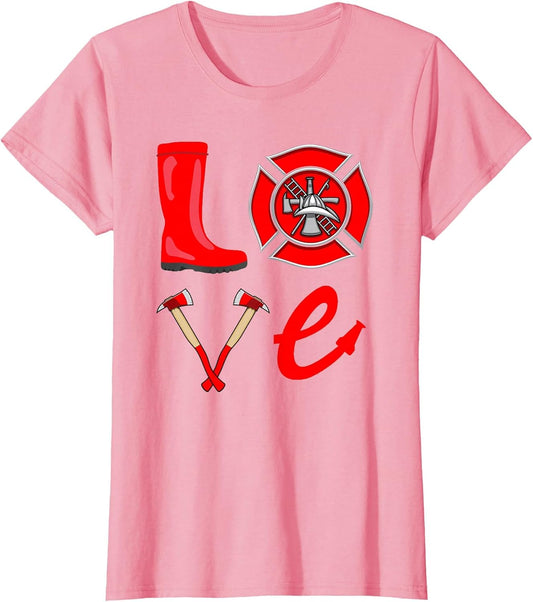 Love Firefighter Fireman Firefighting Fire Truck