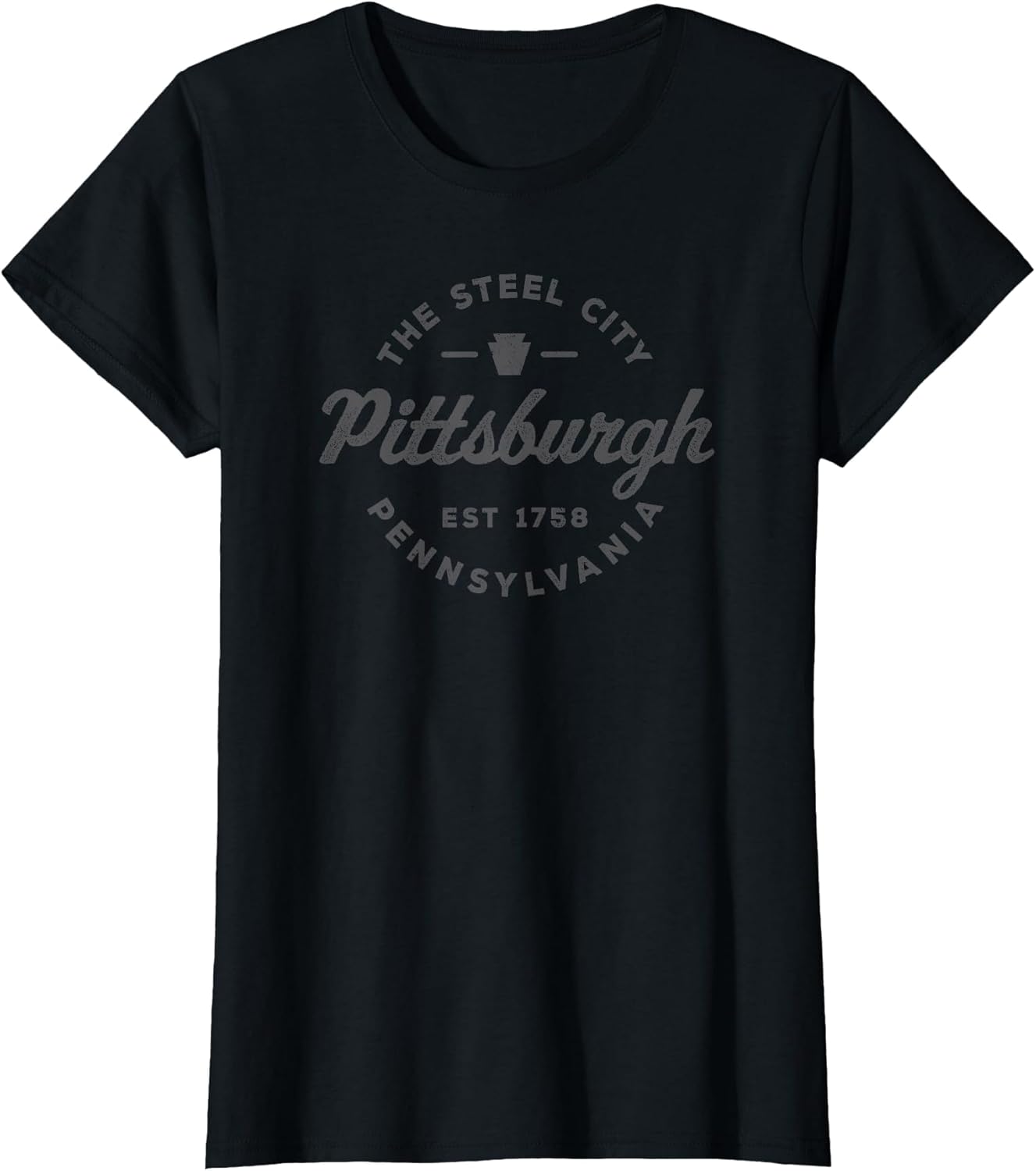 Vintage Pittsburgh Circle Logo Men Retro Throwback Souvenir