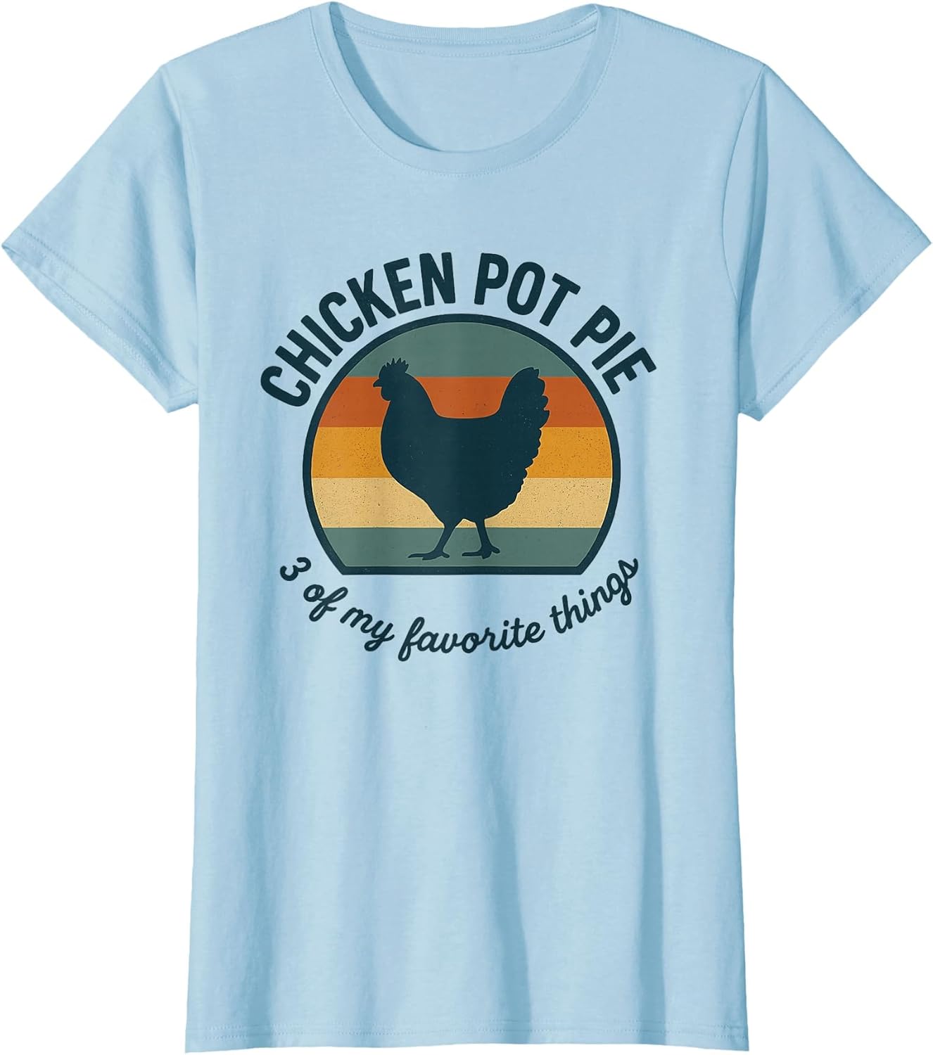 Chicken Pot Pie Retro Sunset Funny Farm Humor