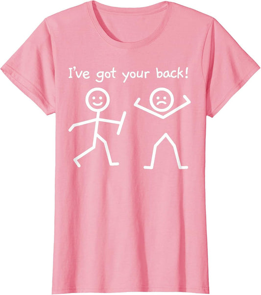 I've Got Your Back Funny Stick Figure Humor