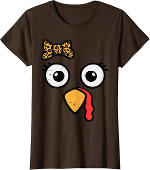 Thanksgiving Turkey Head Ribbon Women Girls Kids Teens Youth