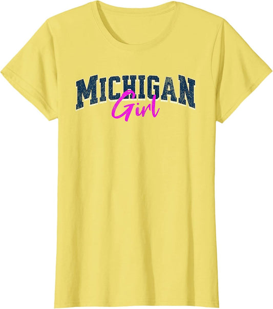 Michigan Girl, Throwback Design, Classic Women Girls
