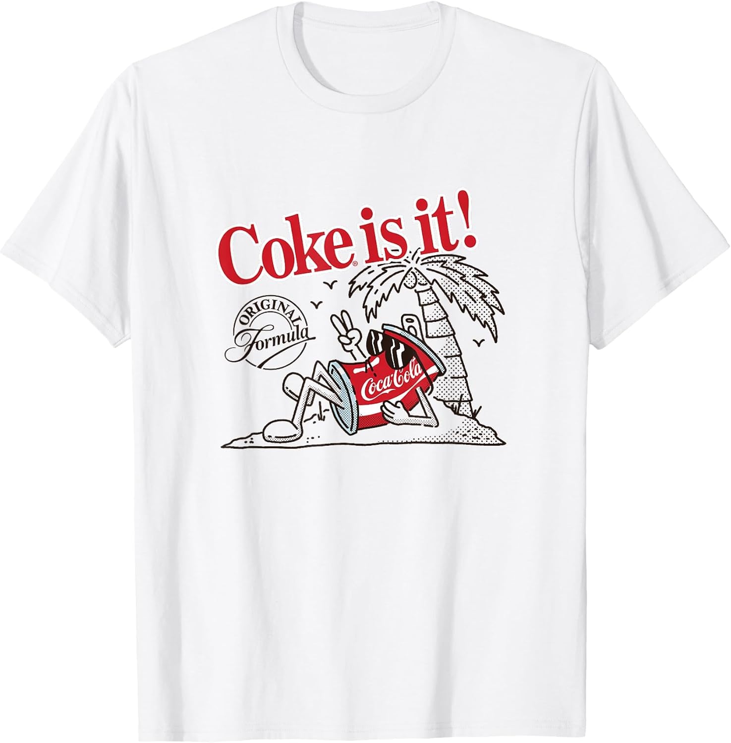 Coca-Cola Original Formula Coke Is It! Beach Retro Cartoon