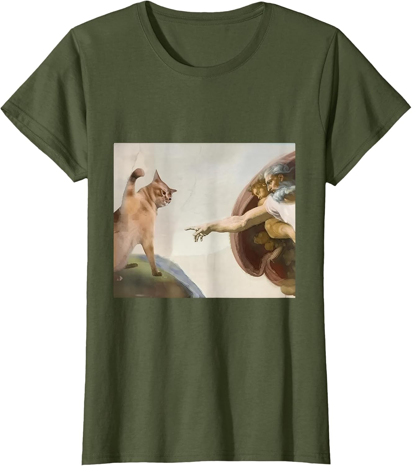 Almighty Slap Funny Cat God Creation of Adam Meme Cat Lovers