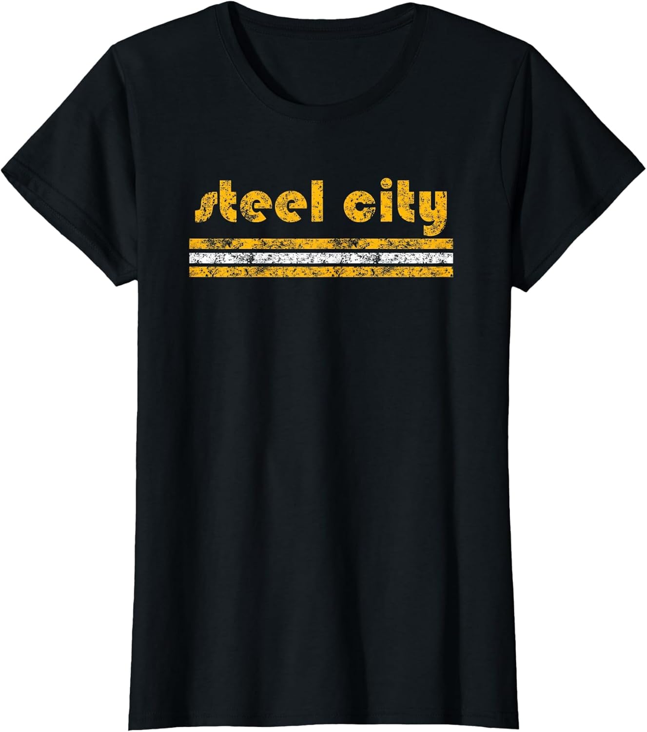 Pittsburgh Retro Three Stripe Weathered Steel City