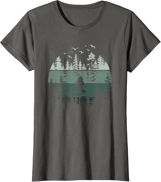 Vintage Forest Trees Wildlife Nature