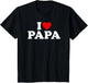 I Love Papa Shirt for Boy Girl Toddler Children Youth