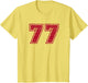 Number 77 Sports Uniform Number Player Red