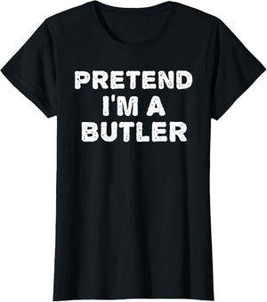 Pretend I'm A Butler Funny Halloween DIY Costume