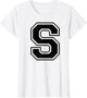 Letter S Capital Alphabet College Varsity Monogram Club