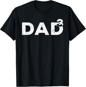 Dad Cubed Shirt Men Dad of Three Fathers Day